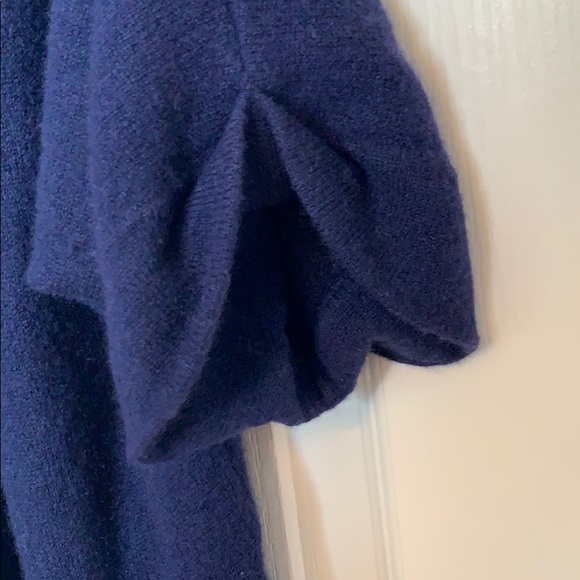 Navy blue short-sleeved sweater - Picture 2 of 4